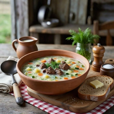 Рассольник с почкой