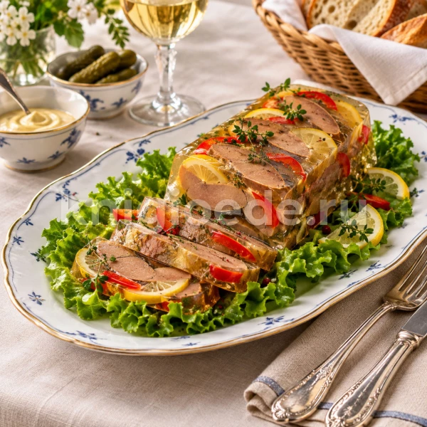 Заливное из гусиной печенки