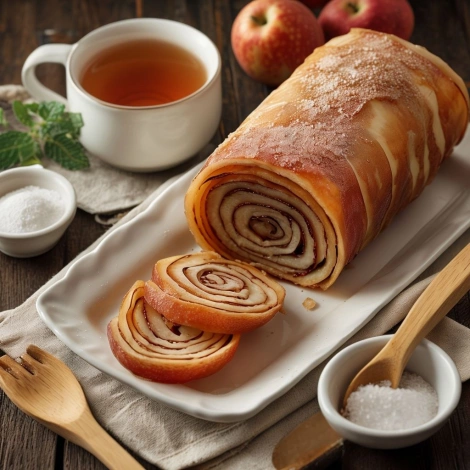 Рулет с яблоками