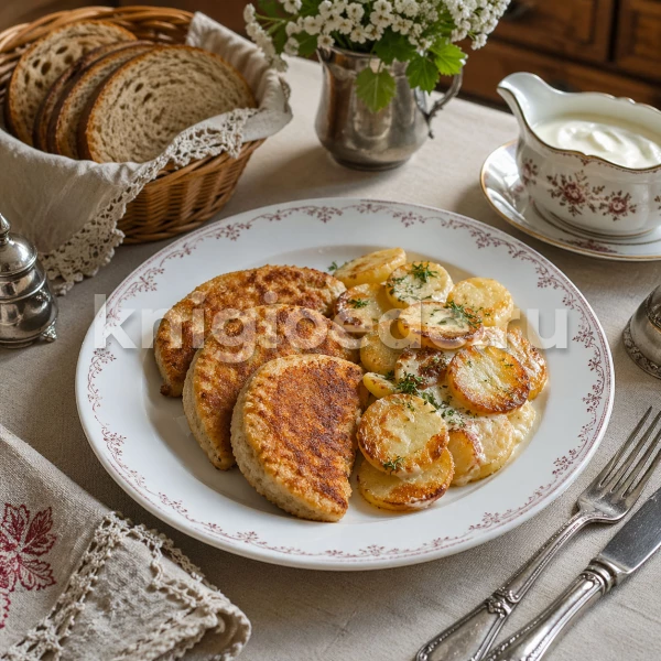 Тельное с жареным картофелем