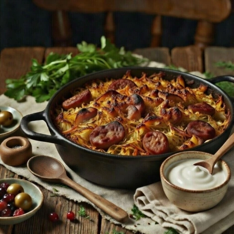 Солянка мясная на сковороде