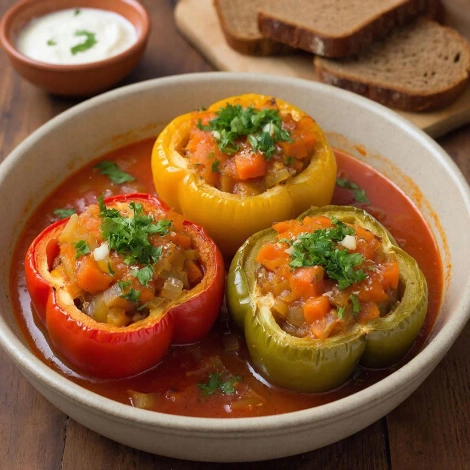 Перец, фаршированный овощами