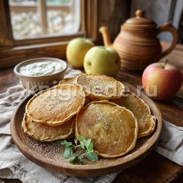 Оладьи с яблоками