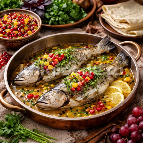 Ишхан в вине (форель по-армянски)