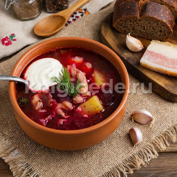 Борщ полтавский с галушками