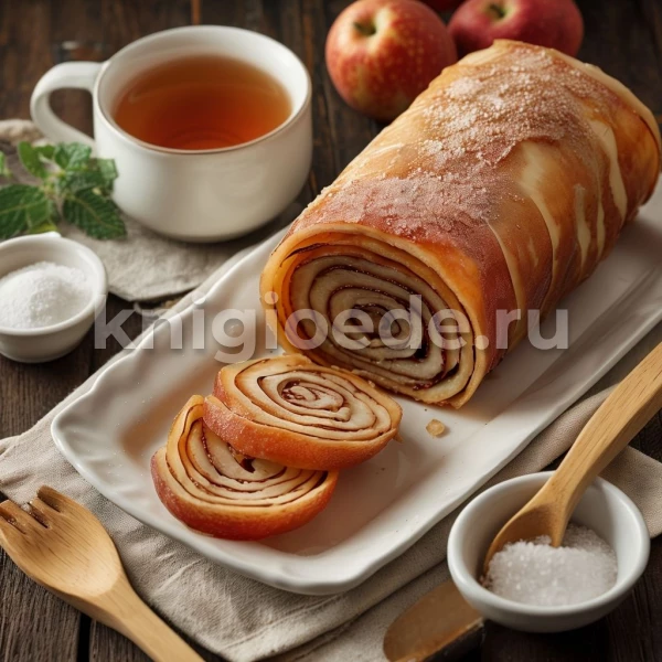 Рулет с яблоками