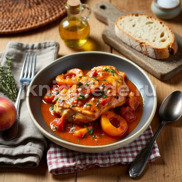 Индейка, тушеная с абрикосами