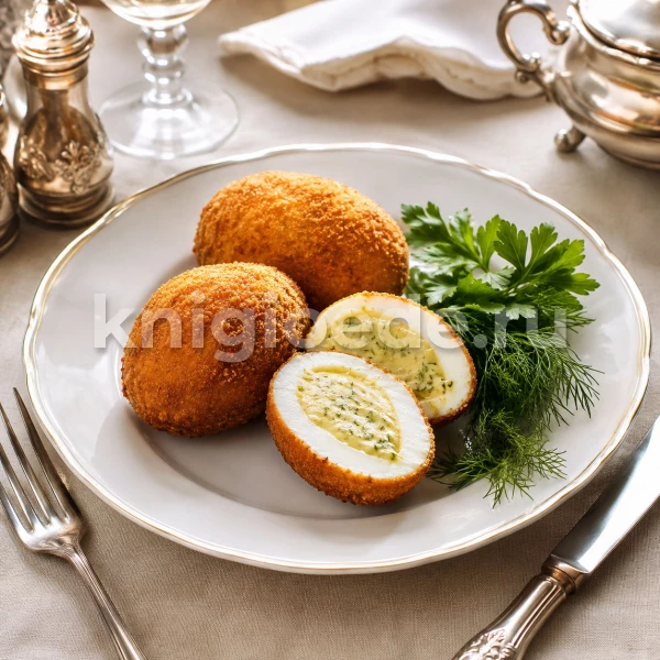 Яйца фаршированные жареные