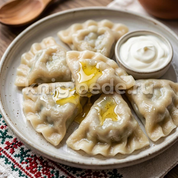 Вареники с творогом и картофелем