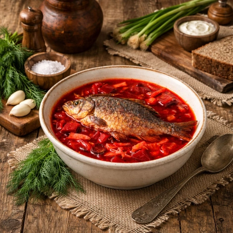 Борщ из карасей