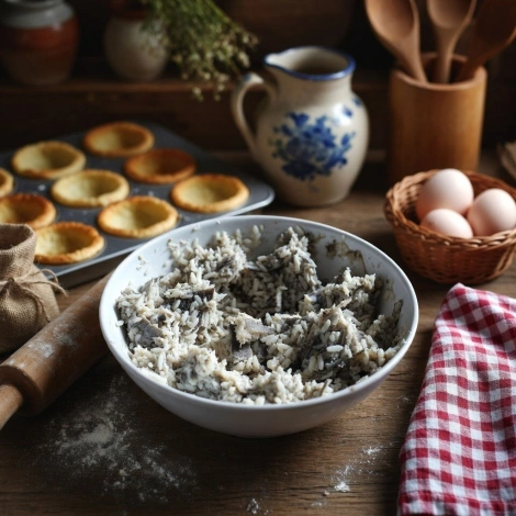 Начинка из рыбы и риса
