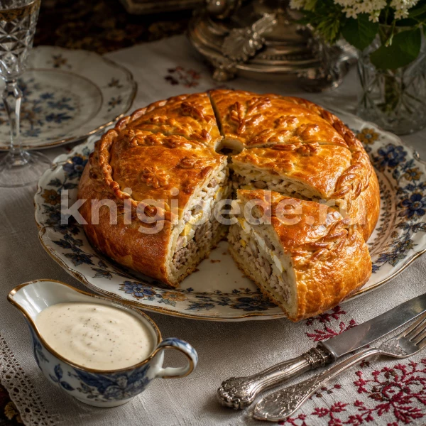 Классический курник с соусом