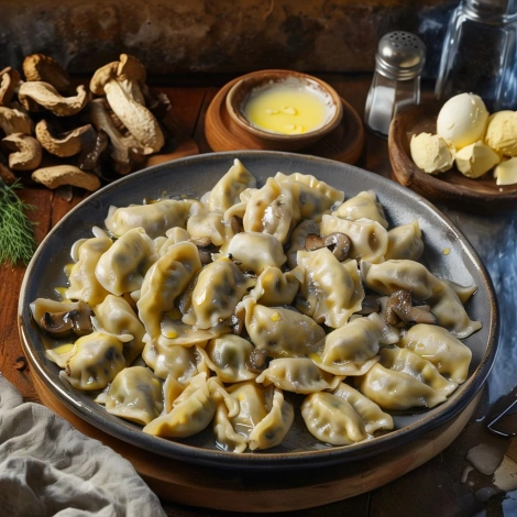 Пельмени с грибами
