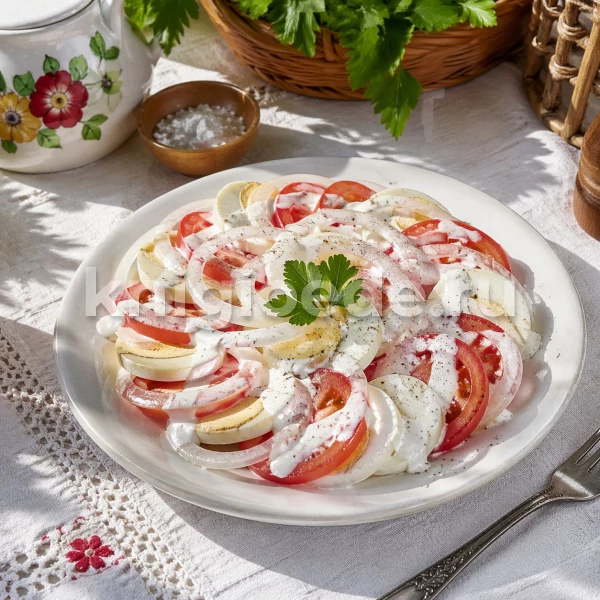 Салат из помидоров и яиц