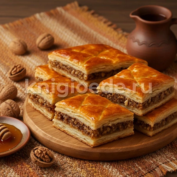 Слоеный ореховый пирог