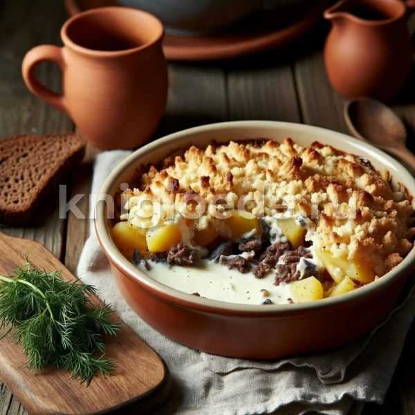 Картофель с селедкой в духовке