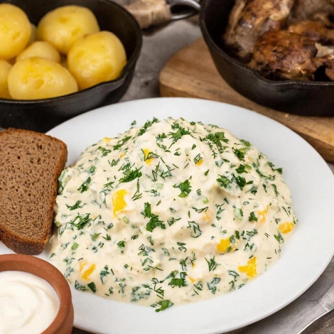 Салат из хрена с яйцами и зеленью