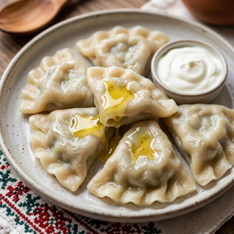 Вареники с творогом и картофелем