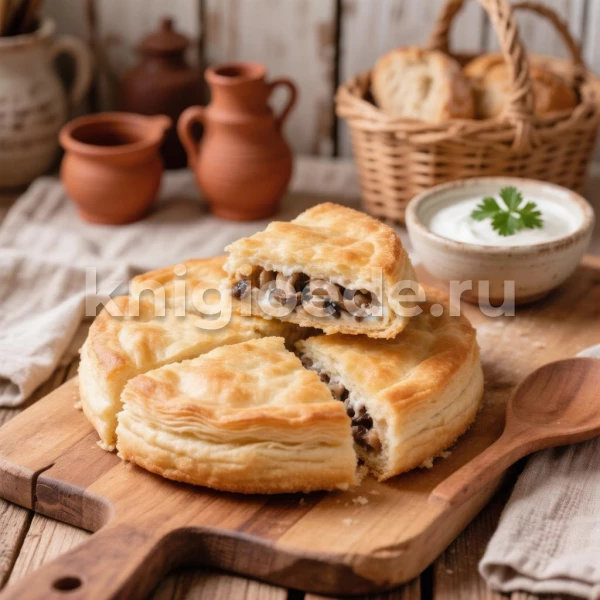 Пирог с опятами
