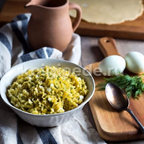 Начинка из риса с яйцами