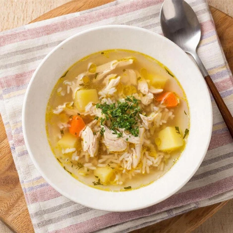Суп рисовый с курицей