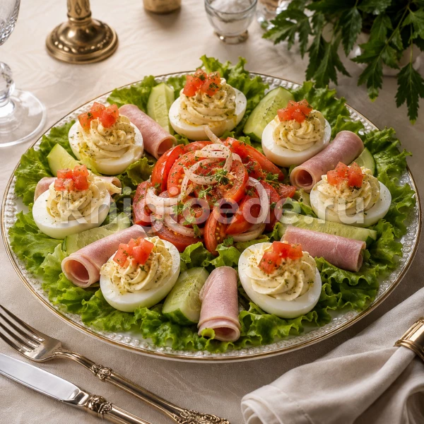 Яйца, фаршированные сырным кремом