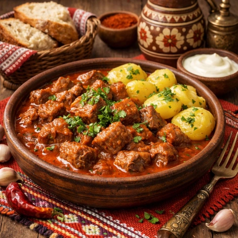 Гуляш из мяса