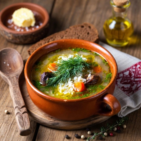 Рассольник с куриными потрохами