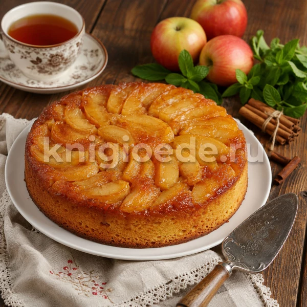Бисквитный пирог с яблоками