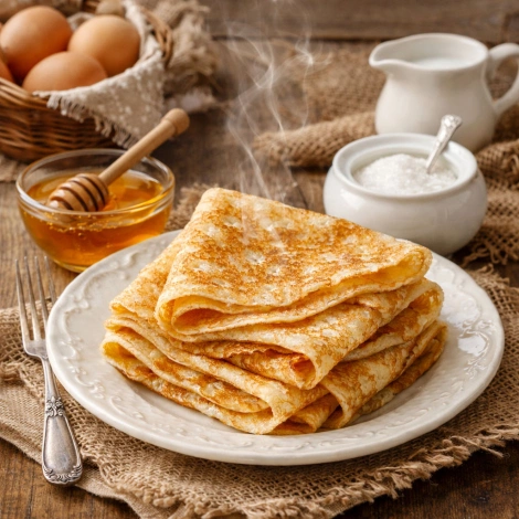 Блинчики с медом или сахаром