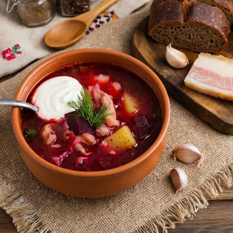 Борщ полтавский с галушками