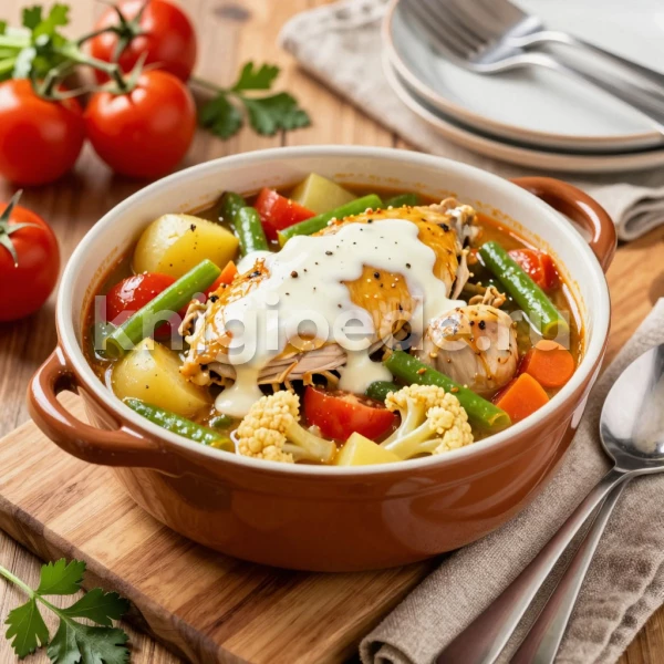 Рагу из цыплят с овощами